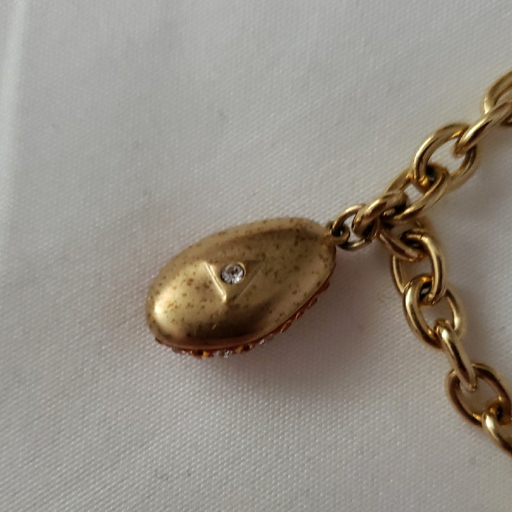 Swarovski Gold and Orange Charm Bracelet - Picture 4 of 6